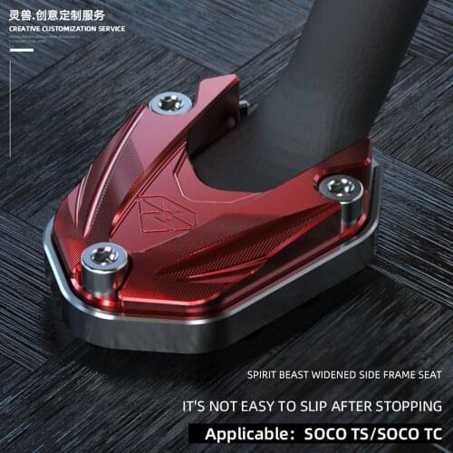 Spirit Beast Motorcycle Side Stand Cover Foot Support pad For SOCO TC TS Honda Suzuki Yamaha Kawasaki KTM BMW