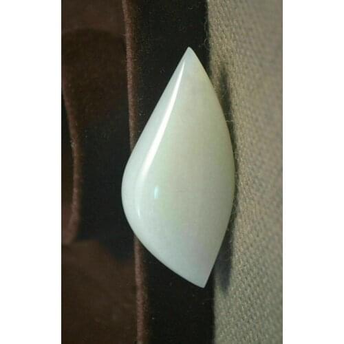 Big Treasure Top Grade Chinese Hetian White Jade Rain Drop Shaped For Inlay Pendant for Lover Timestown 20201126A