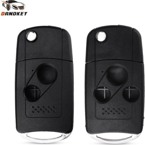 Dandkey 2/3 Buttons Modified Flip Remote Car Key Case Shell For Honda CRV Accord Pilot Civic Fob Folding Auto Key Cover