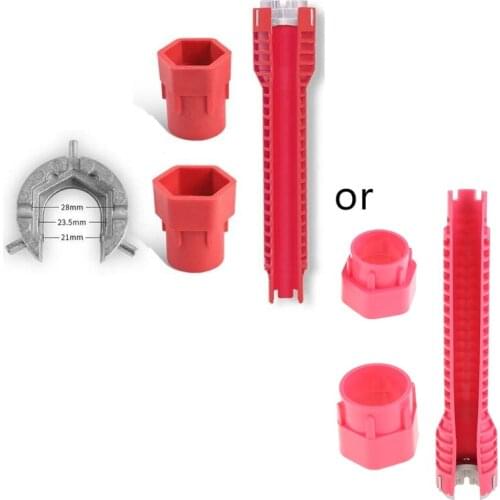 D08D Multifunction Faucet Wrench Sink Installer Tools Water Pipe Spanner Tackle Tool for Toilet Bathroom Kitchen