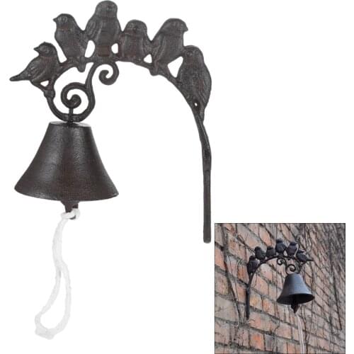 DRELD Vintage Doorbell Garden Cast Iron For Door Rustic Welcome Sign Decorative Welcome Wall Plaquer Garden Craft Decoration