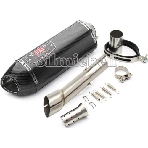Fz1S Motorcycle Yoshimura Exhaust pipe Carbon fiber Muffler Middle link Pipe escape moto For Yamaha FZ1 Fazer FZ1N 2006-2015