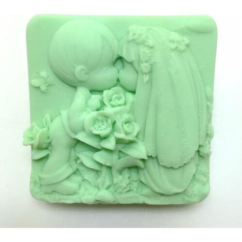 Creative wedding gift handmade soap soft silica gel soap making mold DIY Craft Square Silicone Mold