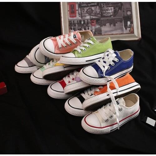 2020 Sneakers Baby Girl Toddler Shoes Candy Color Kids Canvas Sneakers New Children Boys Shoes Star Casual Sneakers For Boys Red