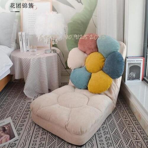 Lazy sofa single tatami back seat small apartment bedroom bed chair ground balcony recliner bay window