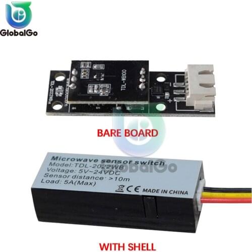 DC 5V-24V Microwave Radar Body Motion Sensor Module Radar Sensor Induction Switch Distance 8-10M 5V 12V 24V