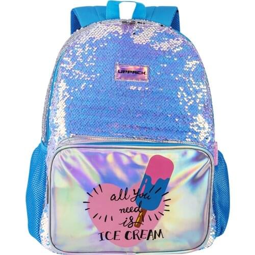 Girls Fashion Sequins Unicorn Backpack Women PU Leather Large Capacity Bag Girl Book Bag Satchel School Bag For Teenager Student