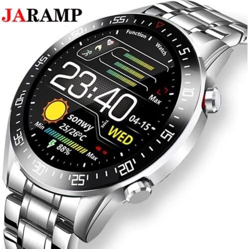 JARAMP 2021 New Men Smart Watches Fashion Full Touch Screen Stainless Strap IP68 Waterproof Fitness Watch Luxury for Men C2