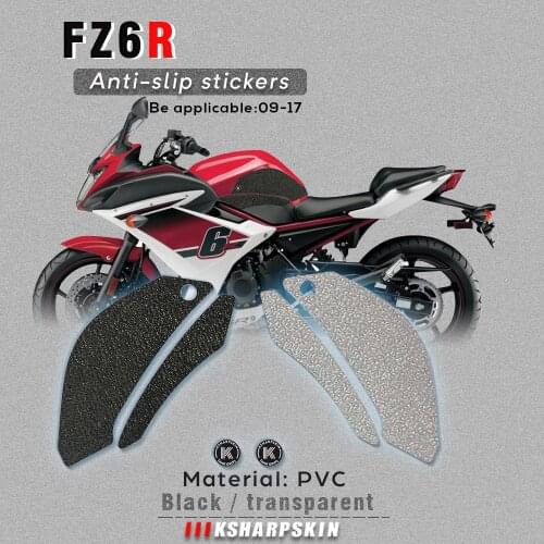 Motorcycle fuel tank pad tank grip protection sticker knee grip side applique for YAMAHA 09-17 FZ6R 09-15 XJ6 DIVERSION
