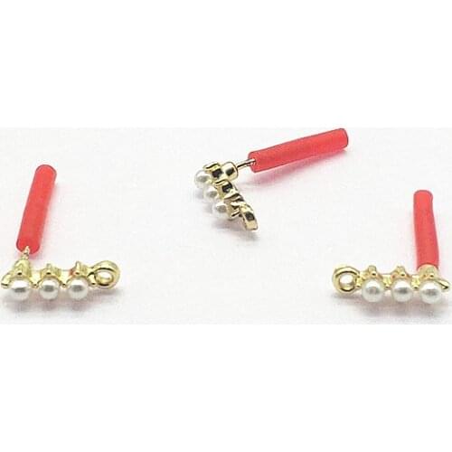 New arrival! 12x4mm 100pcs Imitation pearl Ear Stud for Jewelry accessories Earrings DIY parts,hand Made Jewelry Earring Making