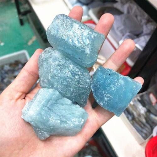 New Arrivals Natural Quartz Sky Blue Aquamarine Raw Rough Crystals Healing Gemstone For Decoration