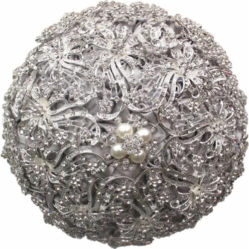 New Fashion Crystal Bridal Bouquet De Mariage Luxurious Bride Bouquets Buque De Noiva Sparkly Rhinestone Wedding Bouquet