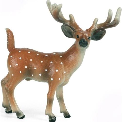 Sika Deer Animal Figure Collectible Toys Wild Animal Kids Plastic Model Toys
