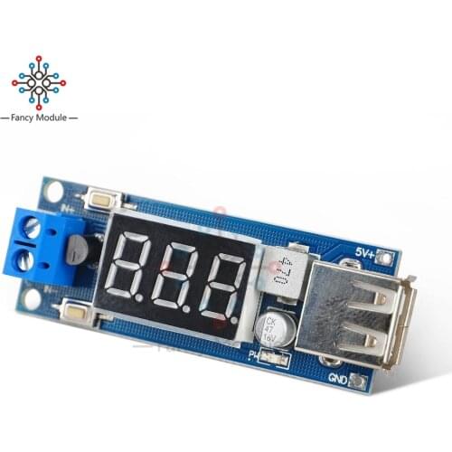 DC 4.5-40V To 5V 2A USB Charger LED Step-down Buck Converter Voltmeter Module Low Power Automatic Protection Hot Sale