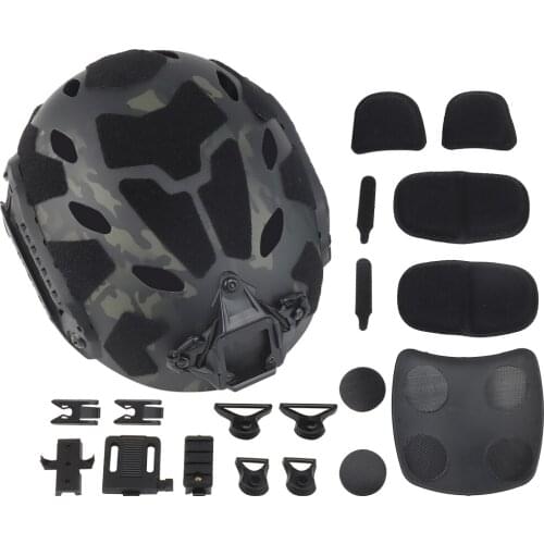 Tactical FAST Helmet Head Protective Paintball Wargame CS Airsoft Helmet Adapter to Headset camouflage Hunting Accessories