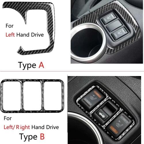 Carbon Fiber Seat Heating Gear Panel Cover Sticker button Frame for 370Z Z34 09