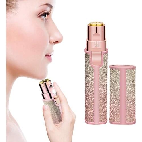 USB Electric Eyebrow Trimmer Epilator Round Cutter Head Lipstick Shape Hair Removal Painless Shaver Нож для стрижки бровей