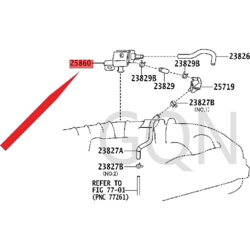 Vacuum switch valve assembly 2005-Toy ota REI ZCR OWN vacuum switch valve activated carbon canister solenoid valve
