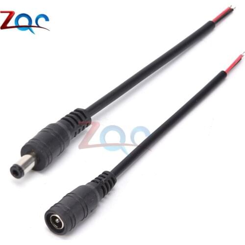 5.5x2.1mm Plug DC Male Female Cable Wire Connector Adapter for 3528 5050 LED Strip Light Connectors 5.5x2.1mm 5.5*2.1mm