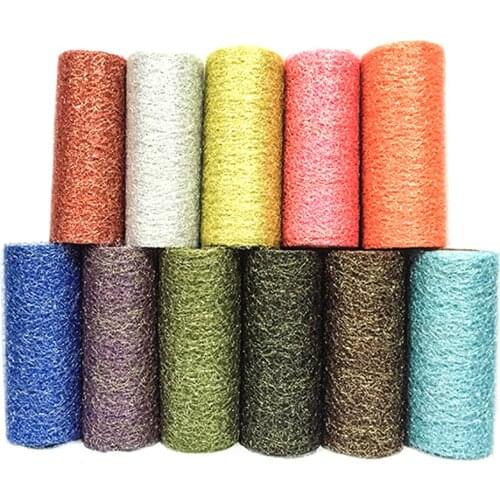 10yards/Roll15cmOrganzaTulle Spool Fabric Ribbon DIY Tutu Skirt Gift Craft Party Chair Sash Wedding Party Decoration Gold Silver