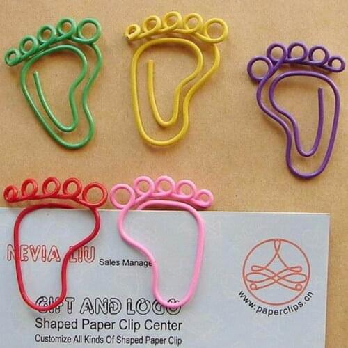 1000PC Small Foot Bookmark Clip Office Stationery Lovely Feet Shape Metal Bookmarks Paper Clip,DHL Free Shipping