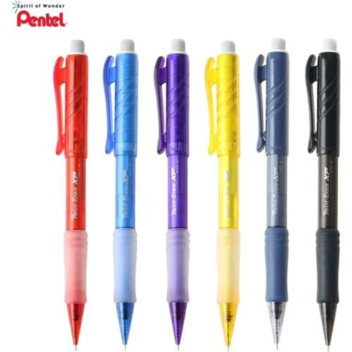2pcs Pentel Mechanical Pencil QE415 0.5 mm Student Mechanical Pencil Extra Long Rotating Rubber Pencil Japan