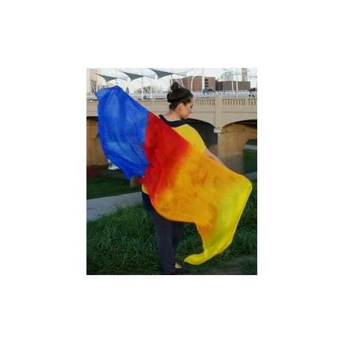 2016 design 100% real silk belly dance veil, cheap dance veils,tari perut kostum veil wholesale 250*114cm blue red orange yellow