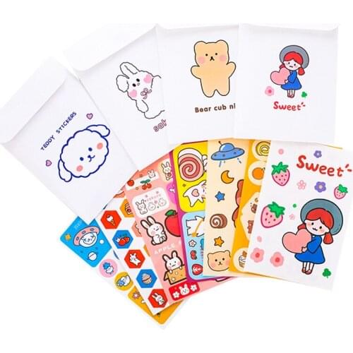 6pcs/set Cute Animal Sticker DIY Scrapbooking Journal Base Collage Phone Diary Happy Plan Decoration Sticker