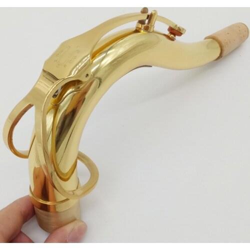 Brand New Quality Professional Music Fancier Club Tenor Saxophone Neck Brass Tenor Sax Neck Gold Lacquer
