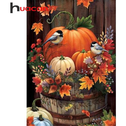 Huacan Diamond Painting Full Square New Arrival Bird Pictures Of Rhinestones 5D Embroidery Sale Pumpkin Mosaic Home Decor