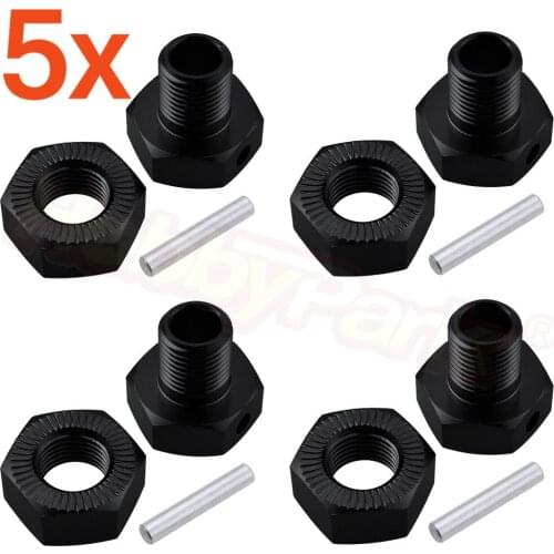 5Sets Aluminum Hex Wheel Hubs 17mm Replacement of EA1015 for JLB Racing CHEETAH 1/10 Brushless RC Car Monster Truck Spare Parts