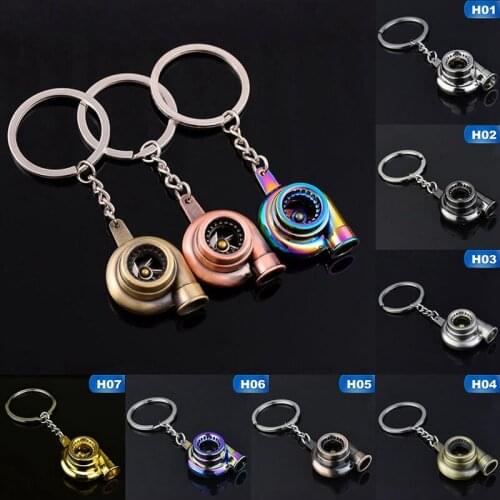 Car Auto Turbo Style Keychain Metal Turbocharger Turbine Model Key Chain Ring Decoration Keyright