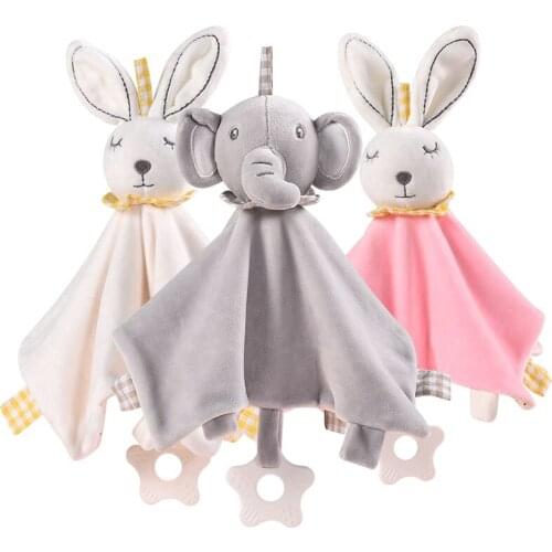 Comforter Toys For Baby Newborns Sleeping Soothing Towel Cute Animal Plush Toys Rattle Baby Toys Companion Stuffed Toy