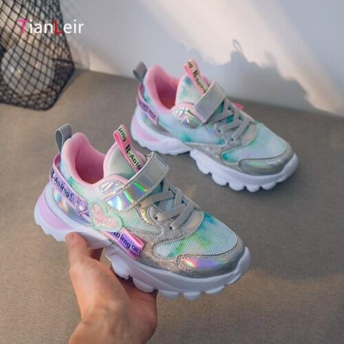 Autumn High Quality Children Shoes Girls Breathable Mesh Kids Sneakers For Girls Fashion Casual Sports Shoes Chaussure Enfant