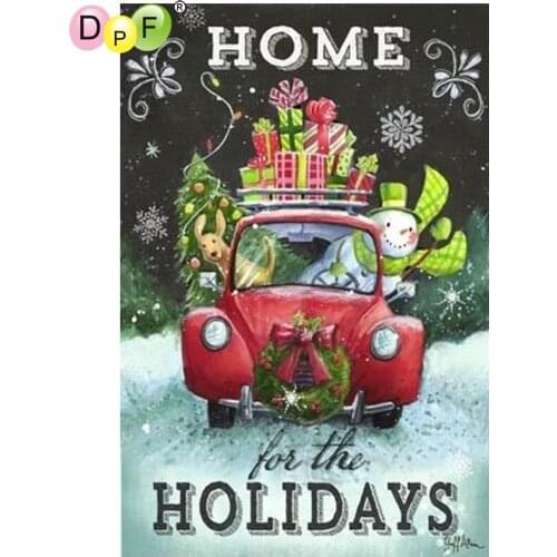 DPF Christmas cycling 5D wall painting diamond painting cross stitch home decor diamond embroidery crafts diamond mosaic square