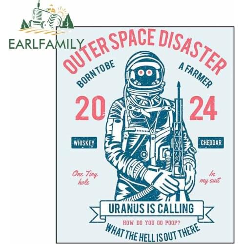 EARLFAMILY 13cm x 10.6cm for Outer Space Disaster Car Stickers Anime Monster RV VAN Decoration Scratch-proof Window Vinyl Decal