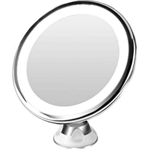Best Hot Sale Round Makeup Vanity Mirror LED Portable Cosmetic Mirrors for Home Tabletop Bathroom Shower Beauty Tools TK-ing