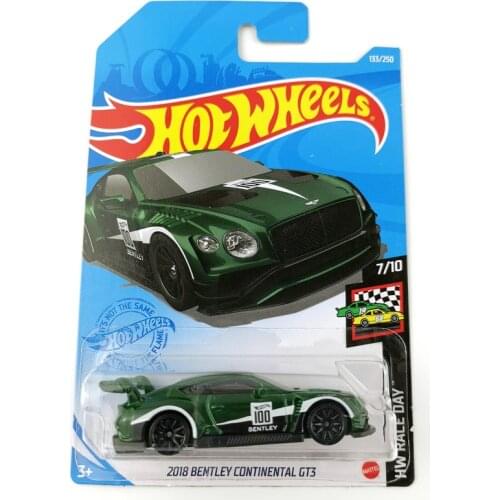2021-133X Hot Wheels 1/64 2018 BENTLEY CONTINENTAL GT3 Metal Diecast Cars Collection Kids Toys Vehicle For Gift