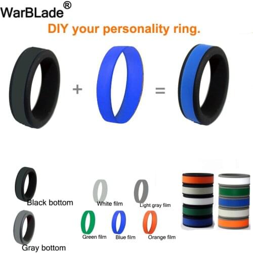 WarBLade New 8mm Can DIY Change Color Silicone Ring For Men Women Hypoallergenic Crossfit Flexible Sports Rubber Finger Ring