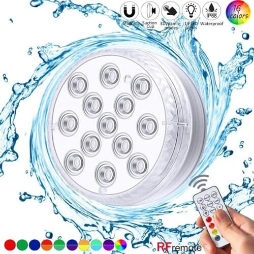 Submersible LED Lights With Magnet Suction Cup Pond Fountain Underwater Night Light Vase Fishtank Outdoor Christmas Decoration