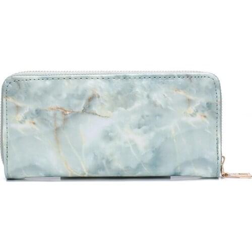Money Holder Pouch Pack Casual Women Lady Wallets Purses Totes Feminina Marble Patent Leather Clutch Bags Girls Zipper Card Coin