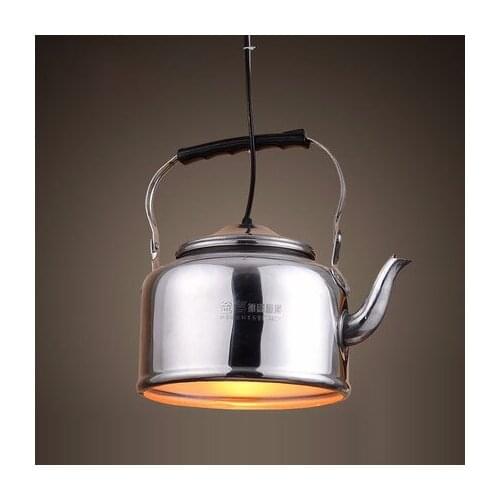 Nordic Loft Aluminum China Characteristic Kettle Lamp Hotel Restaurant Hot Pot Farmhouse Suspension Pendant Light
