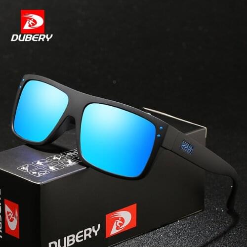 DUBERY Vintage Sunglasses Polarized Mens Sun Glasses For Men Driving Black Square Oculos Male 8 Colors Model 911