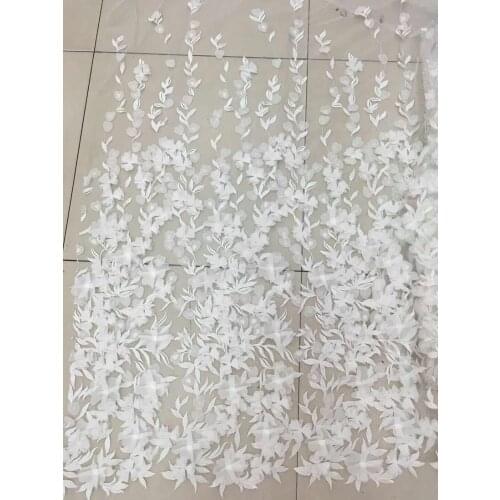 3d flower good looking African Laces Bridal Tulle Fabric SYJ-121693 Embroidered French Lace Fabric