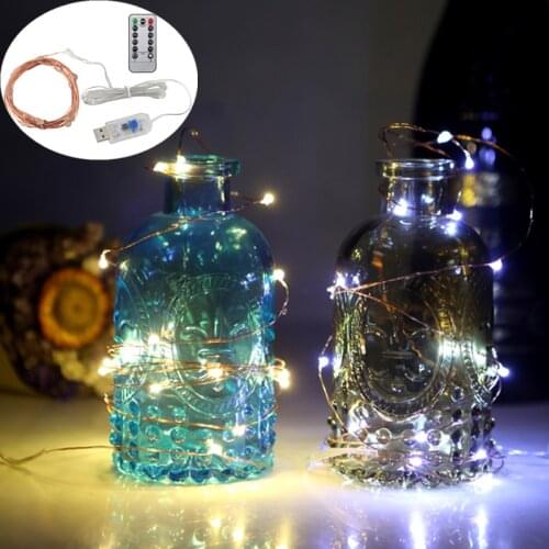 Timing LED String lights 5M 50Led Copper Wire Fairy light Christmas Wedding Party Decoration Powered by 5v USB led Strip lamp