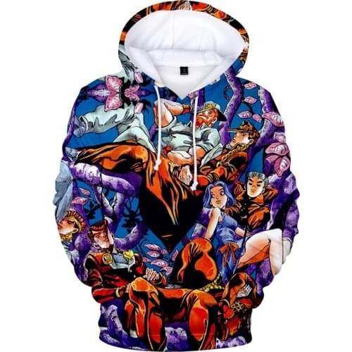 Anime 3D Print JoJos Bizarre Adventure Hoodies Anime JoJo Sweatshirts Men Women Hoodie Fashion kids Boys Girls JoJo Tracksuits