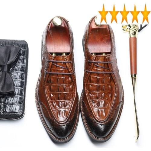 Leather Genuine Free Dress Shipping Men Italy Luxury Design Wedding Pointed Toe Shoes Business Casual Footwear 2021 New