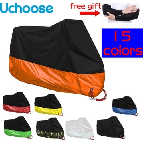 Universal Outdoor Motorcycle Cover Tarpaulin M-4XL UV Protector Scooter All Season Waterproof Dustproof Bike Motor Cloth Lock