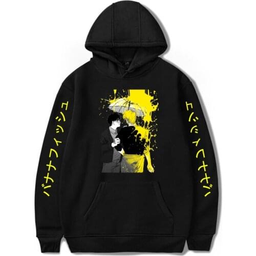 Harajuku Aesthetic Banana Fish Anime Long Sleeve Hoodies Manga Aslan Jade Callenreese Unisex Streetwear Oversized Sweatshirt Top