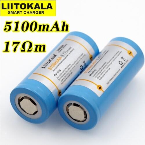 20 PCS LiitoKala 26650-55A 5000mAh 26650 Li-ion 3.7v Rechargeable Battery for Flashlight 20A 3.6V Power batteries